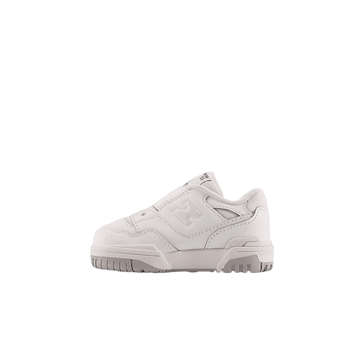 New Balance 550 Bungee Lace with Top Strap White (GS) Angle 0