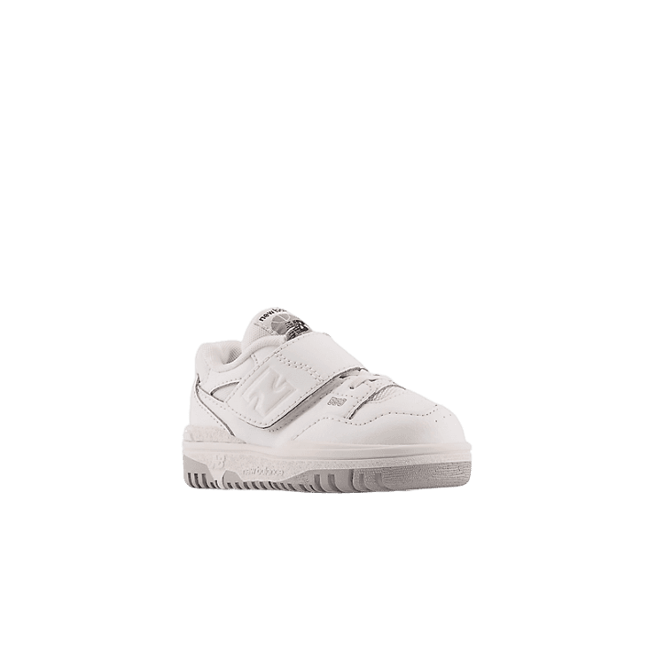 New Balance 550 Bungee Lace with Top Strap White (GS) Angle 2