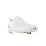 New Balance Fresh Foam X Velo v3 Champagne Metallic Softball White Brown (W) Angle 2