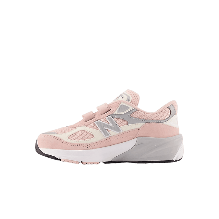 New Balance FuelCell 990v6 Hook and Loop Pink White (GS) Angle 0