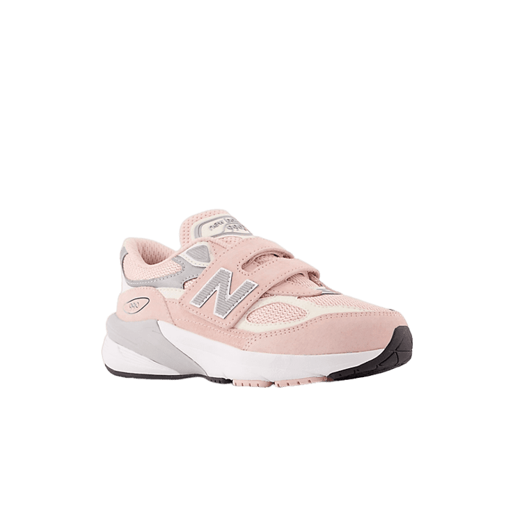 New Balance FuelCell 990v6 Hook and Loop Pink White (GS) Angle 2