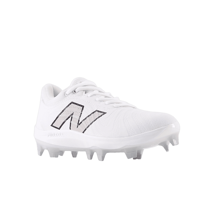 New Balance FuelCell FUSE v4 Molded Softball White Grey (W) Angle 2