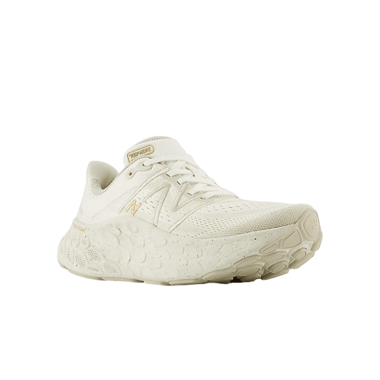 New Balance Fresh Foam X More v4 Beige White Brown (W) Angle 2