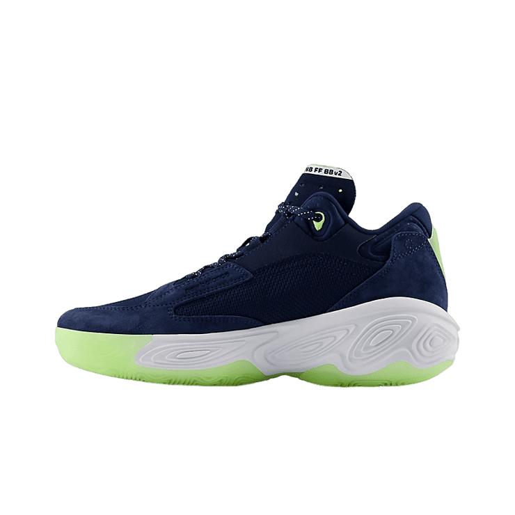 New Balance Fresh Foam BB v2 Blue Green White Angle 0