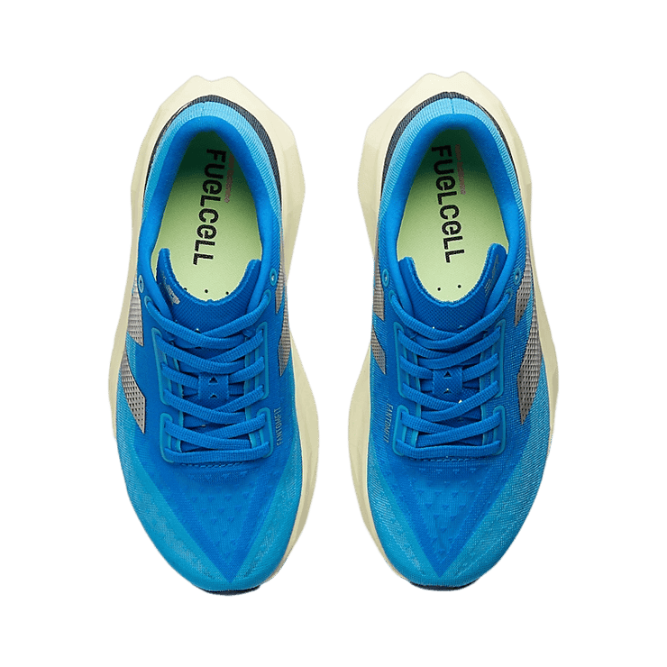 New Balance FuelCell Rebel v4 Blue Yellow (W) Angle 1
