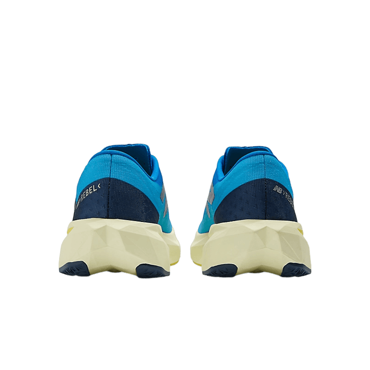 New Balance FuelCell Rebel v4 Blue Yellow (W) Angle 4