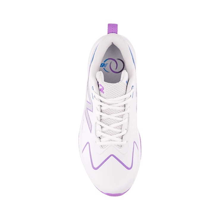 New Balance FuelCell Romero Duo Trainer Unity of Sport Softball White Purple Blue (W) Angle 1