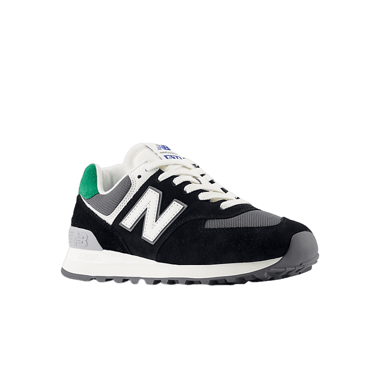 New Balance 574 Black Grey Green (W) Angle 2