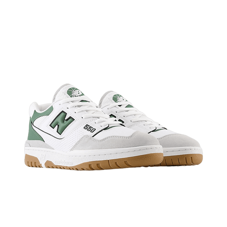 New Balance 550 White Green Grey Angle 2