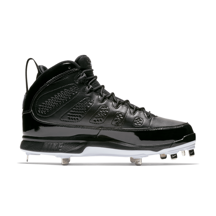 Jordan 9 Retro Metal Cleat RE2PECT Black Angle 2