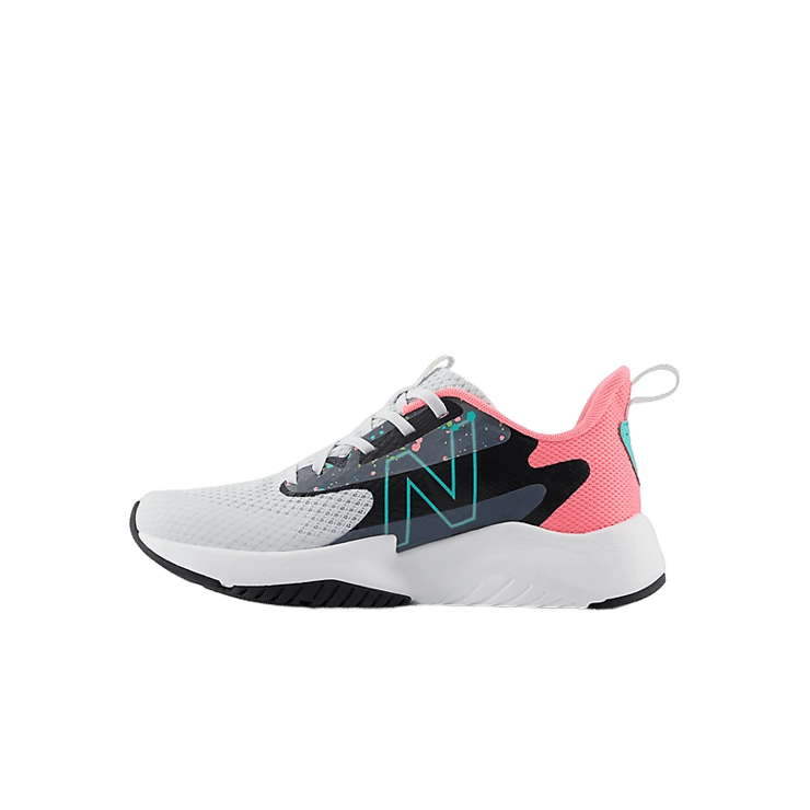 New Balance Rave Run v2 Grey Pink Green (GS) Angle 0
