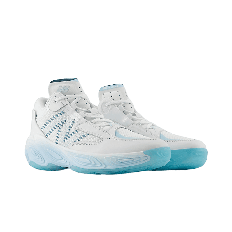 New Balance Fresh Foam BB v2 White Blue Angle 2