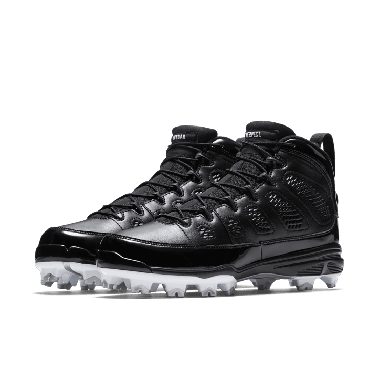 Jordan 9 Retro MCS Cleat RE2PECT Black Angle 2