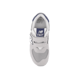 New Balance 574 HOOK & LOOP Grey Blue (GS) Angle 1