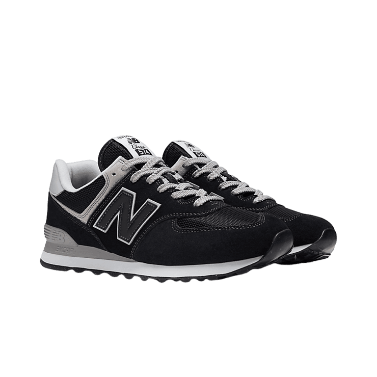 New Balance 574 Core Black White Angle 2