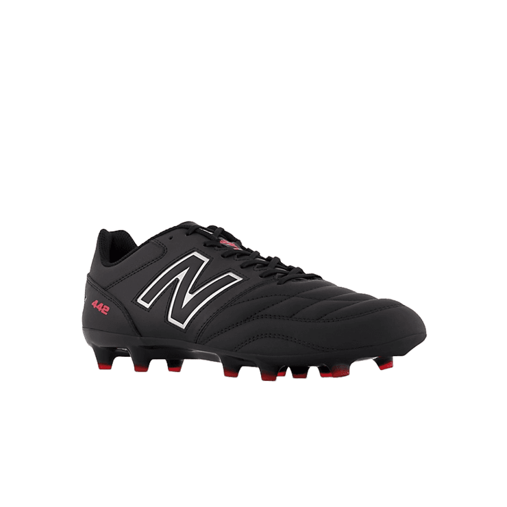 New Balance 442 V2 TEAM FG Black White Angle 2