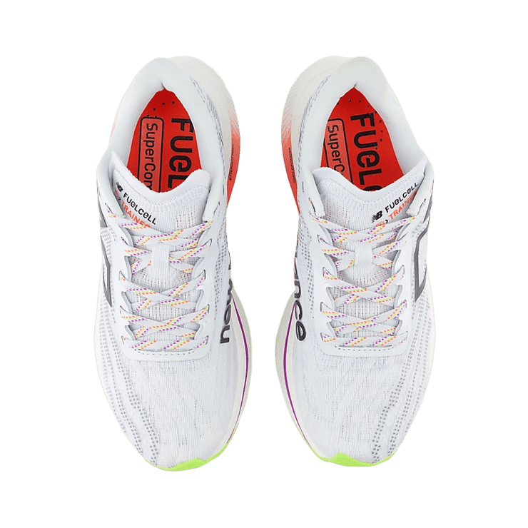 New Balance FuelCell SuperComp Trainer v2 Blue Orange Angle 1