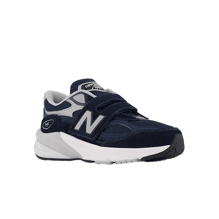 New Balance FuelCell 990v6 Hook and Loop Blue Grey (GS) Angle 2
