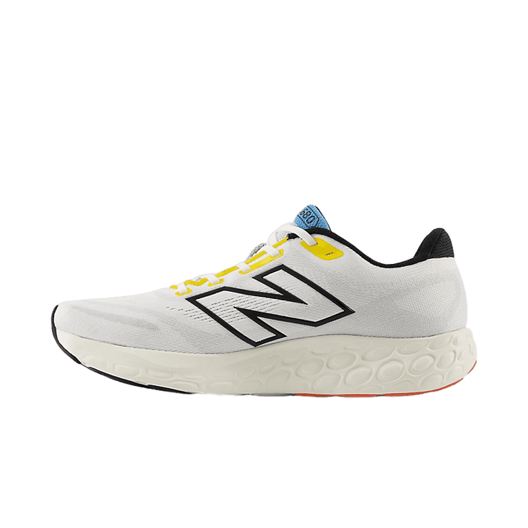 New Balance Fresh Foam 680v8 White Black Orange Angle 0