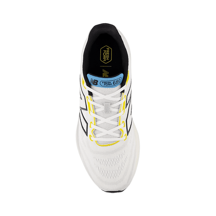 New Balance Fresh Foam 680v8 White Black Orange Angle 1