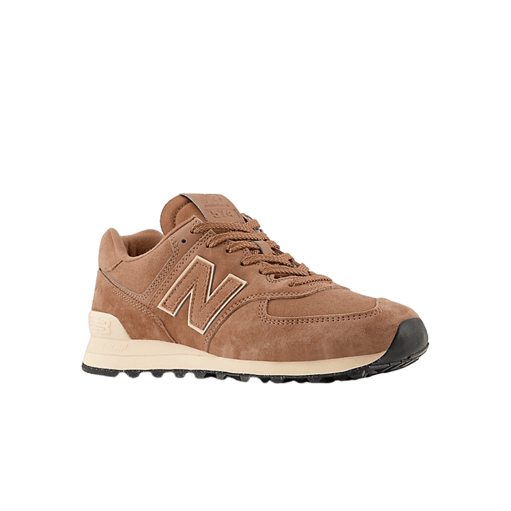 New Balance 574 Brown Pink Angle 2