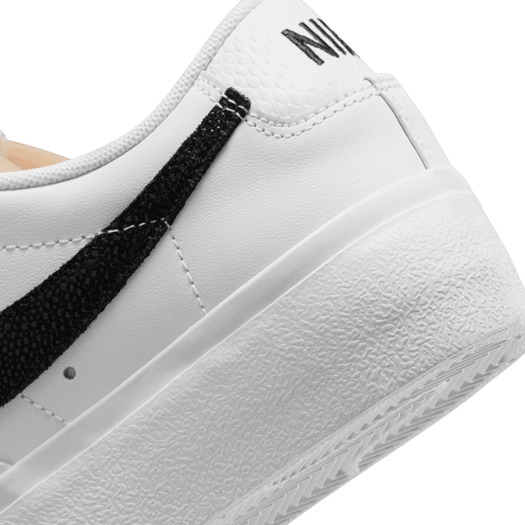 Nike Blazer Low Platform Reptile White Black (W) Angle 5