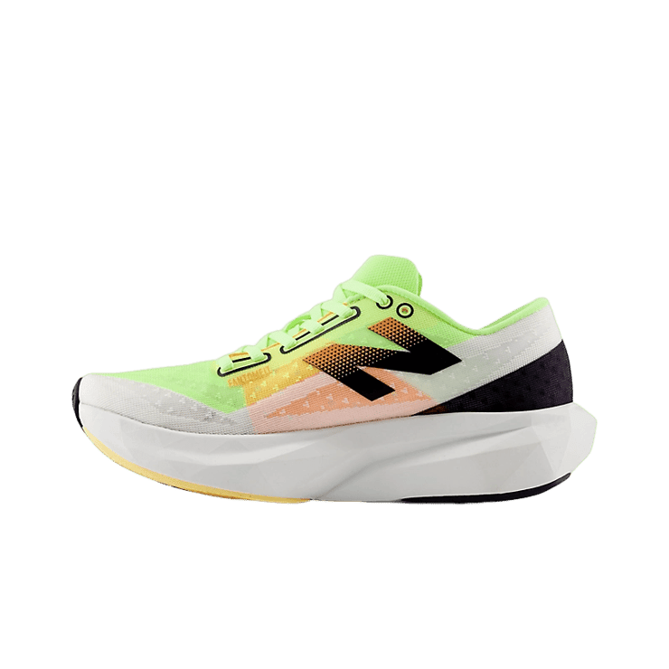 New Balance FuelCell Rebel v4 White Green Orange Angle 0