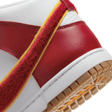 Nike Dunk High Chenille Swoosh Gym Red Angle 5