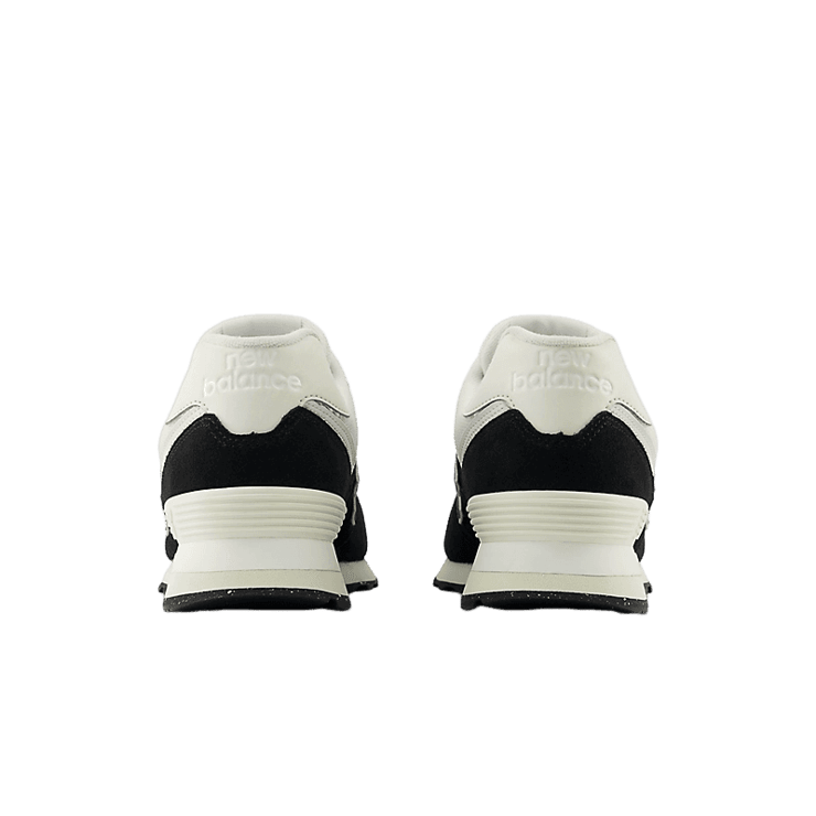 New Balance 574 Black White Green Angle 4