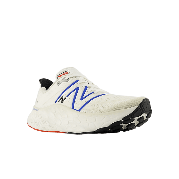New Balance Fresh Foam X More v4 White Blue Black Angle 1