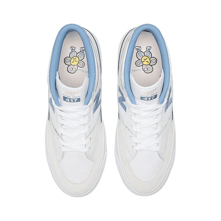 New Balance NB Numeric Franky Villani 417 White Blue Angle 1