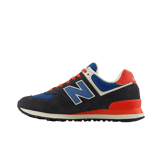 New Balance 574 Black Blue Red Angle 0