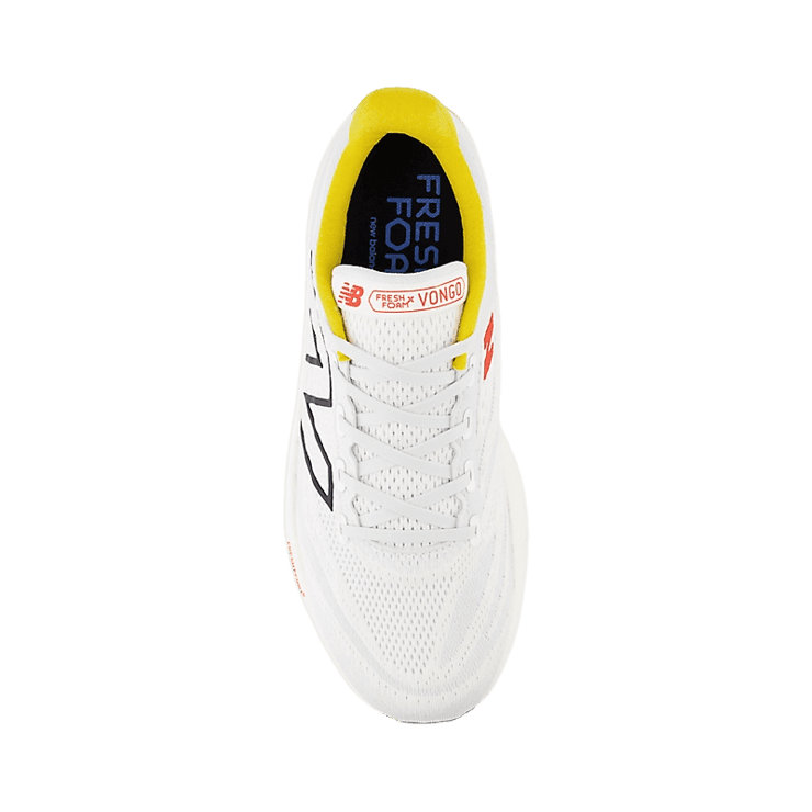 New Balance Fresh Foam X Vongo v6 White Orange Black Angle 1