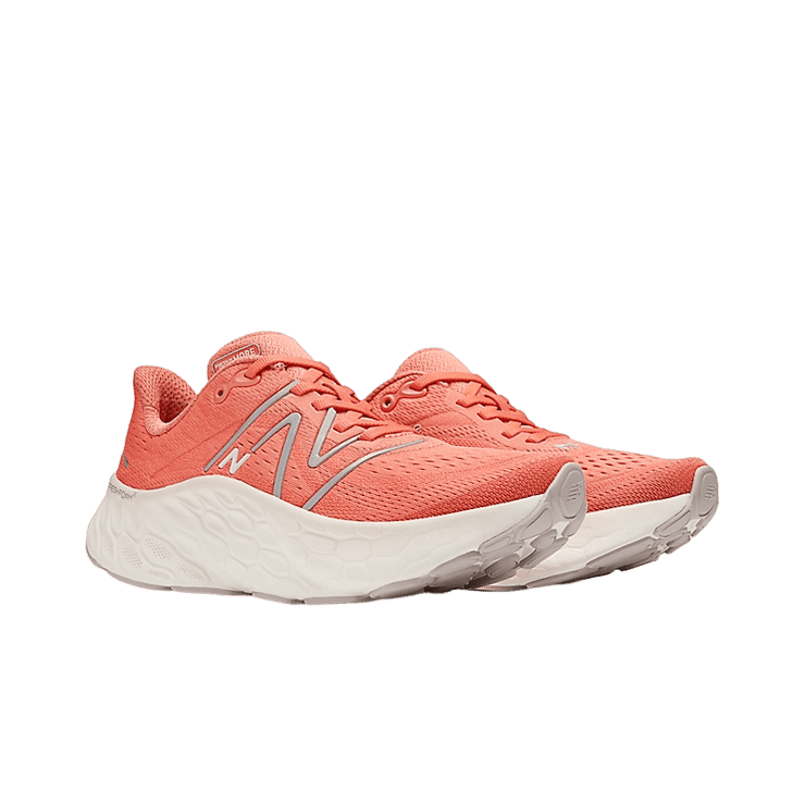 New Balance Fresh Foam X More v4 Red White Grey (W) Angle 2