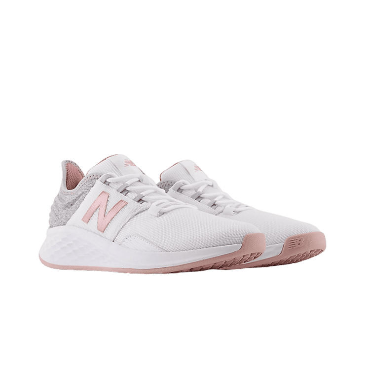 New Balance Women's Fresh Foam ROAV White Pink (W) Angle 2