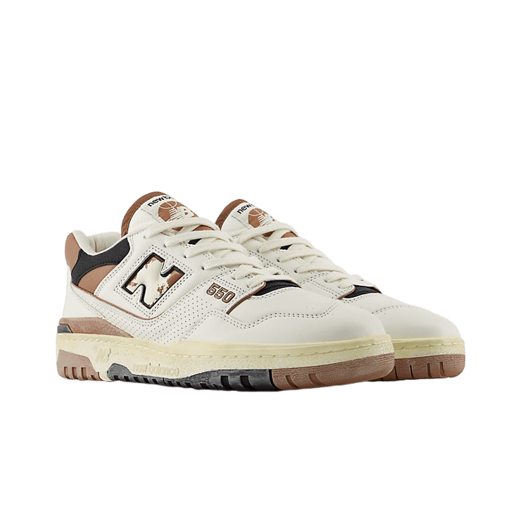 New Balance 550 White Brown Black Angle 2