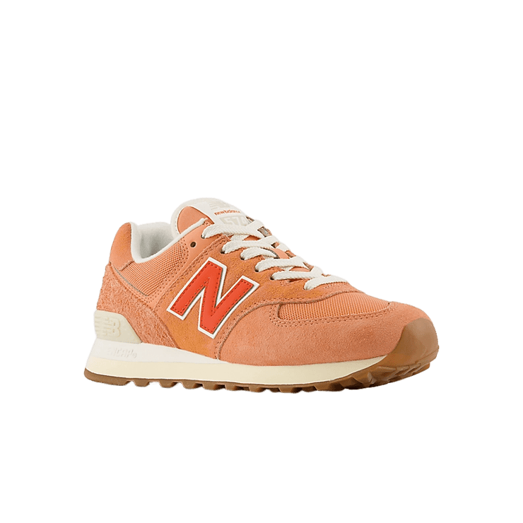 New Balance 574 Orange Red White (W) Angle 2