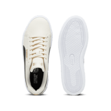 PUMA Smash Platform v3 Sneakers in Alpine Snow/Black/Gold Angle 0
