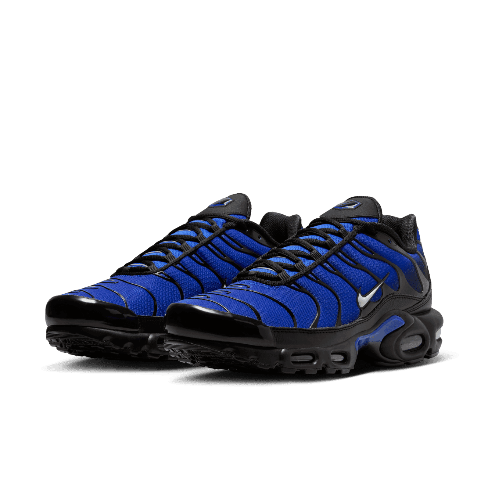 nike air max plus blue and black