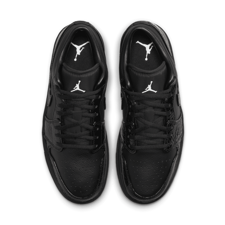 Air Jordan 1 Low SE Patent Elephant Black (W) Angle 1