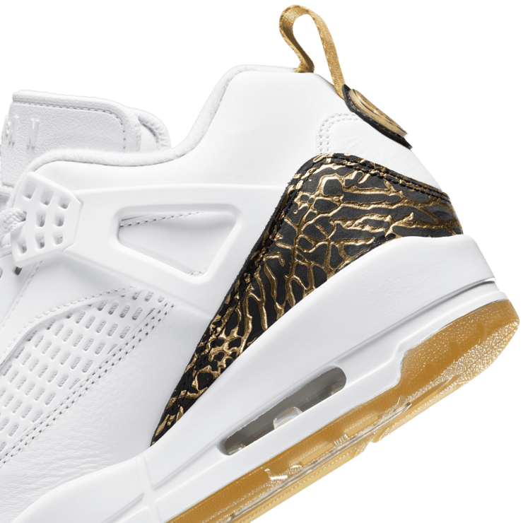 Jordan Spizike Low White Black Metallic Gold Angle 5