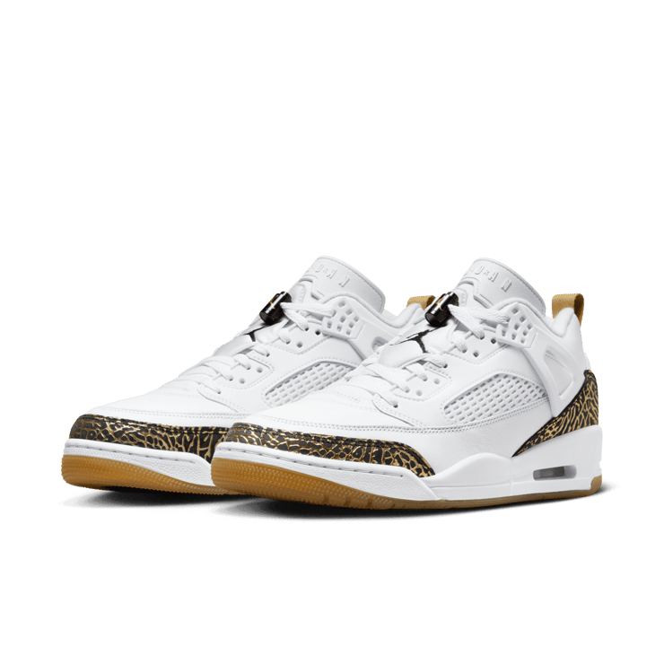 Jordan Spizike Low White Black Metallic Gold Angle 2