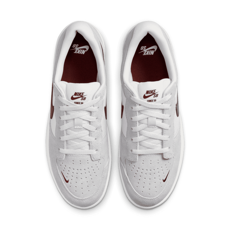 Nike SB Force 58 SB 'Platinum Tint Dark Red' Angle 1