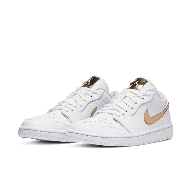 Air Jordan 1 Retro Low 'White Metallic Gold' (W) Angle 2