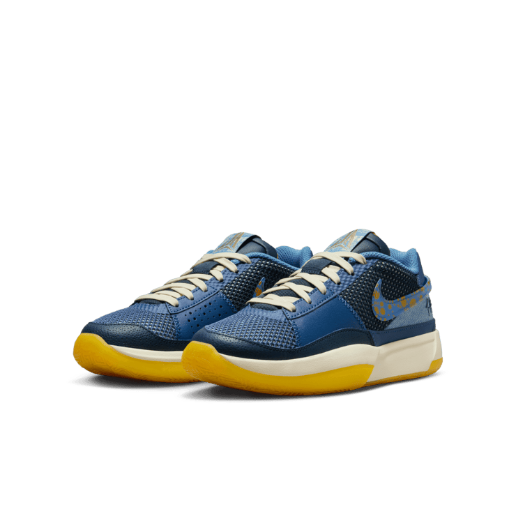 Nike Ja 1 Mystic Navy University Gold (GS) Angle 2