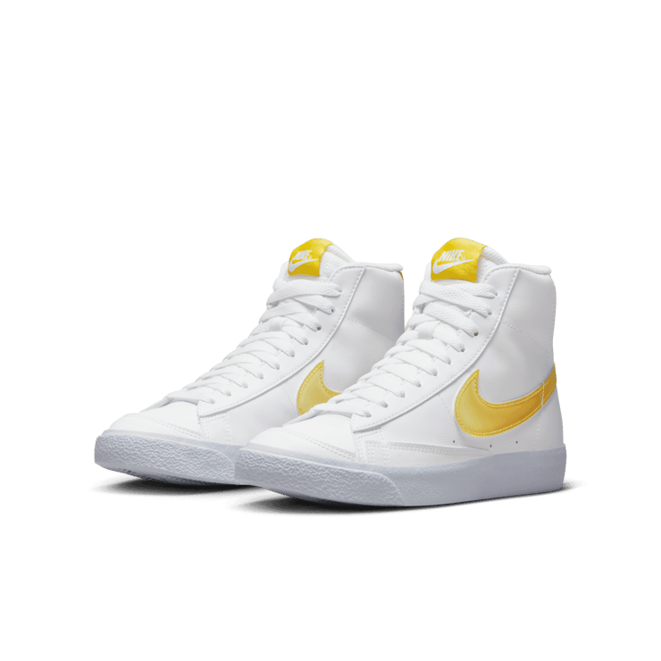 Nike Blazer Mid Next Nature 'Citron Tint Lenticular' (GS) Angle 2