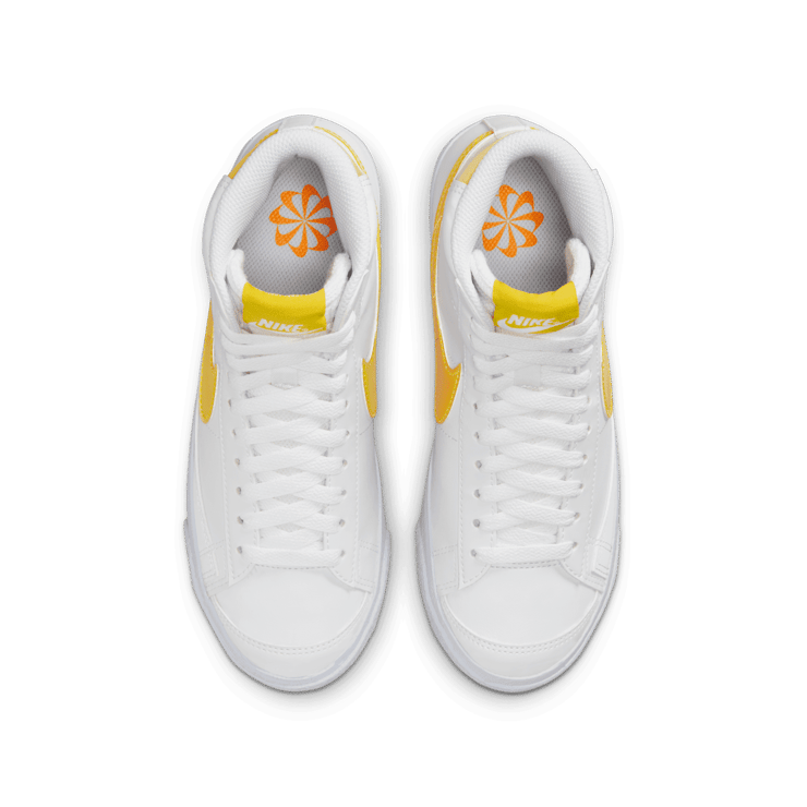 Nike Blazer Mid Next Nature 'Citron Tint Lenticular' (GS) Angle 1