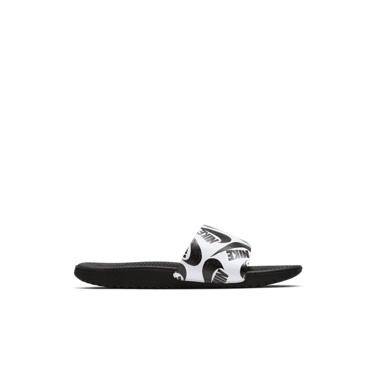 Nike Kawa Slide SE JDI 'Black White' (GS) Angle 1