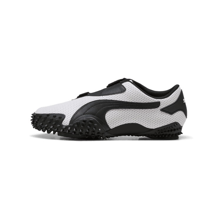 Puma Mostro Perforated Leather White Black Angle 1