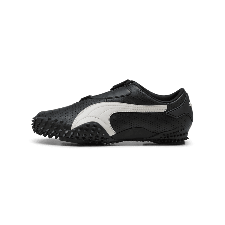 Puma Mostro Perforated Leather Black White Angle 1